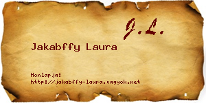 Jakabffy Laura névjegykártya