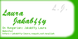 laura jakabffy business card